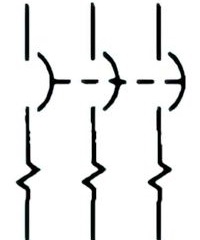 3-pole circuit breaker with magnetic-overload device in all 3 poles