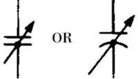Adjustable capacitor connecting line is marked with a dot