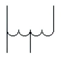 Auto-transformer, general symbol. Form 2
