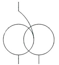 Auto-transformer with tertiary winding, general. Form 1