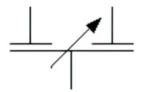 Capacitor, differential symbol