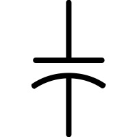 Capacitor, general symbol. Form 2