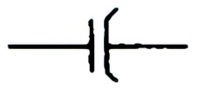 Capacitor with identified electrode