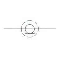 Coaxial pair with screen symbol