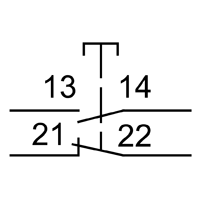 Control switch operated by pushing