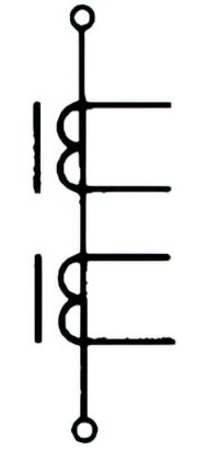 Current transformer with two cores with one secondary winding on each core. Form 2