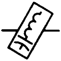 Ferrite bead ring with equivalent circuit (LC network) shown