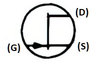 IEEE symbol of JFET, N channel