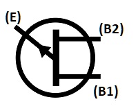 IEEE symbol of unijunction transistor with P-type base