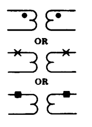 Instantaneous polarity markings with potential transformer shown