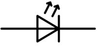 Light emitting diode (LED), general symbol