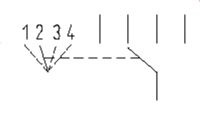 Multi-position switch, with position diagram