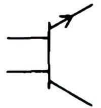 NPN transistor with transverse biased base