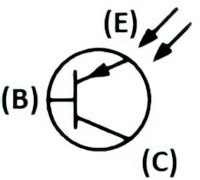 Phototransistor (PNP-type) symbol