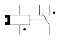 Polarized relay, stable positions