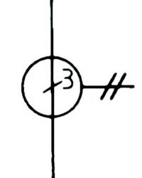 Pulse or current transformer with three threaded primary conductors. Form 1