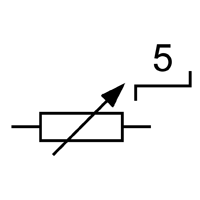 Resistor with adjustability in five steps