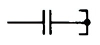 Series capacitor and path short-circuited