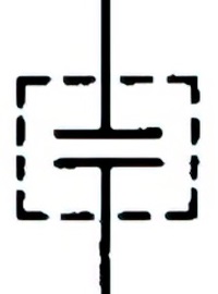 Shielded capacitor symbol
