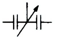 Split-stator capacitor symbol