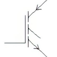 Symbol of insulated-gate bipolar transistor (IGBT) enhancement type, N channel