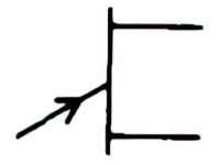 Symbol of unijunction transistor with N-type base