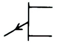 Symbol of unijunction transistor with P-type base