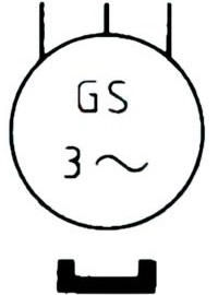 Synchronous generator, three-phase with permanent magnet