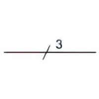 Three connections in single line representation symbol