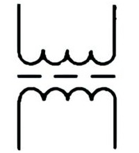 Transformer with two windings and screen. Form 2