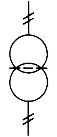 Transformer with two windings and screen