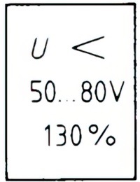 Undervoltage relay symbol